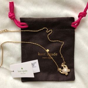 NWT Kate Spade crab pearl necklace
